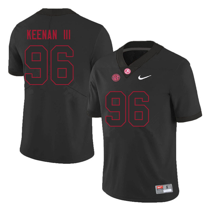 Alabama Crimson Tide Men's Tim Keenan III #96 Black NCAA Nike Authentic Stitched 2021 College Football Jersey NT16F04DW